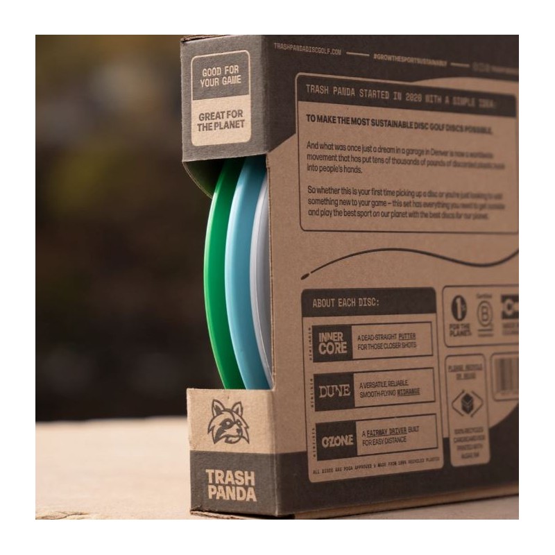 Trash Panda 100% Recycled Disc Golf Set